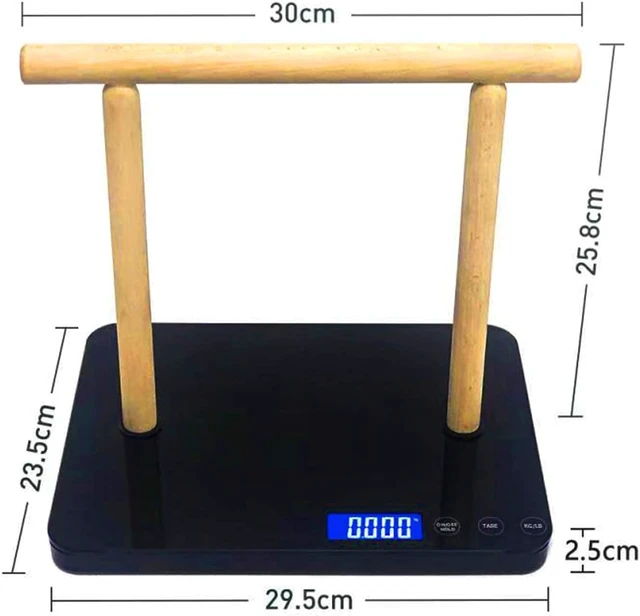 Alt view image 2 of 3 - Digital Bird Scale with Perch, Max 44lb & 1g Precision, for Parrots & All Birds, Black