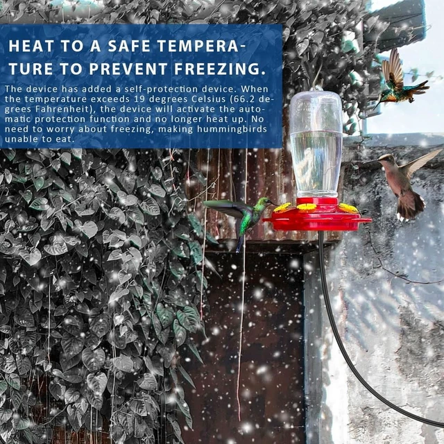 Alt view image 3 of 7 - Heated Hummingbird Feeder for Outdoor Winter, 2-Pack