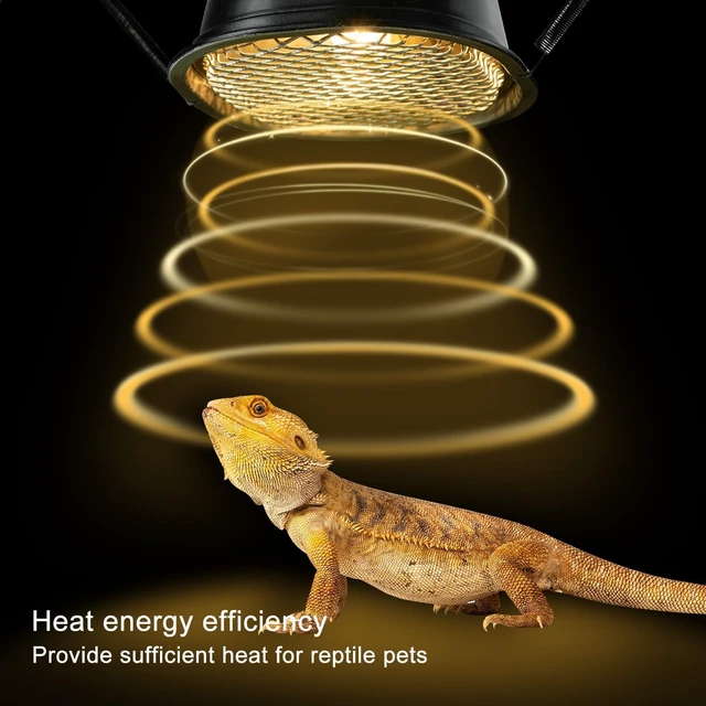 Alt view image 4 of 7 - G9 Reptile Heat Lamp Fixture with Safety Mesh & 50W Warm White UVA Bulb for Bearded Dragon, Gecko, Turtle & Lizard