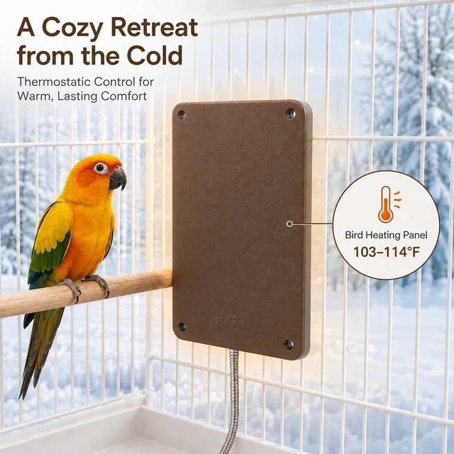 Alt view image 5 of 7 - Snuggle-Up Bird Cage Warmer Panel, 9.4 x 6.5 in, Safety Listed