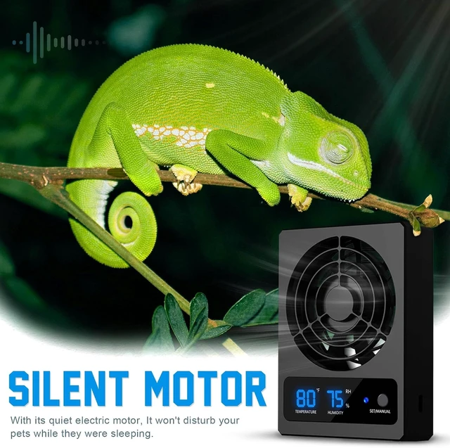 Alt view image 6 of 6 - 2-Pack Reptile Ventilation Fan with Humidity Sensor & High-Temp Alarm