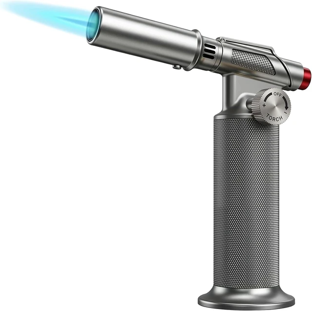 Main image of All-Metal Butane Torch Lighter, Powerful Flame, Gas Not Included