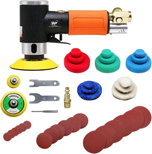 Main image of Mini Random Orbital Pneumatic Air Sander for Auto Body Work
