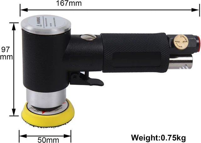 Alt view image 3 of 7 - 2" & 3" Random Orbital Mini Air Sander, 15,000 RPM Dual Action Polisher