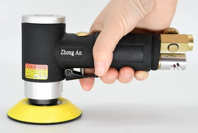 Alt view image 6 of 6 - 2/3-Inch Mini Orbital Dual Action Air Sander & Polisher for Auto Body Work, Black