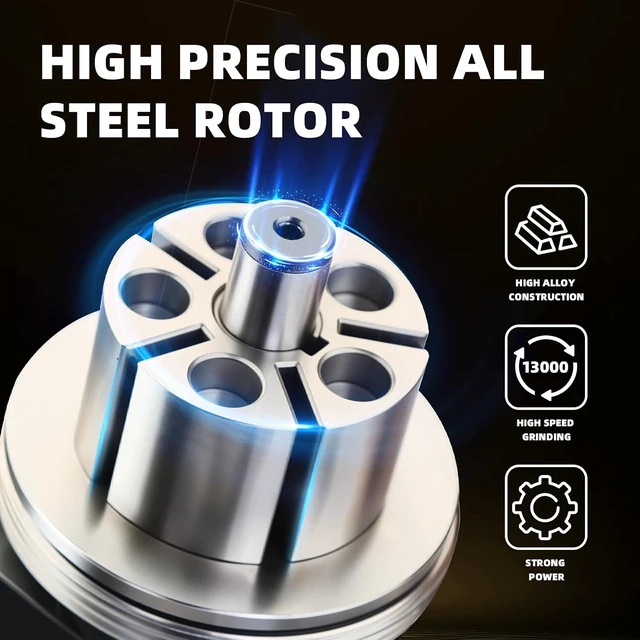 Alt view image 5 of 7 - 5/6-Inch Pneumatic Random Orbital Air Sander for Auto Body