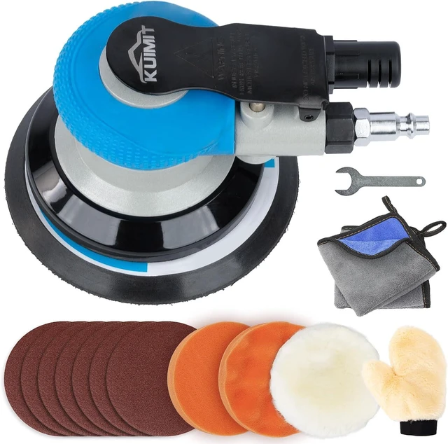 Main image of 5" Air Sander Kit, Dual Action Tool for Car Detailing & Woodworking