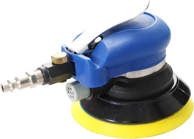 Alt view image 2 of 6 - Professional 5-Inch Air Random Orbital Sander, Heavy Duty Dual Action, Blue