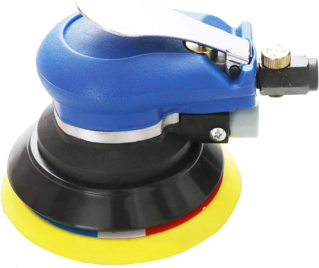 Main image of Professional 5-Inch Air Random Orbital Sander, Heavy Duty Dual Action, Blue