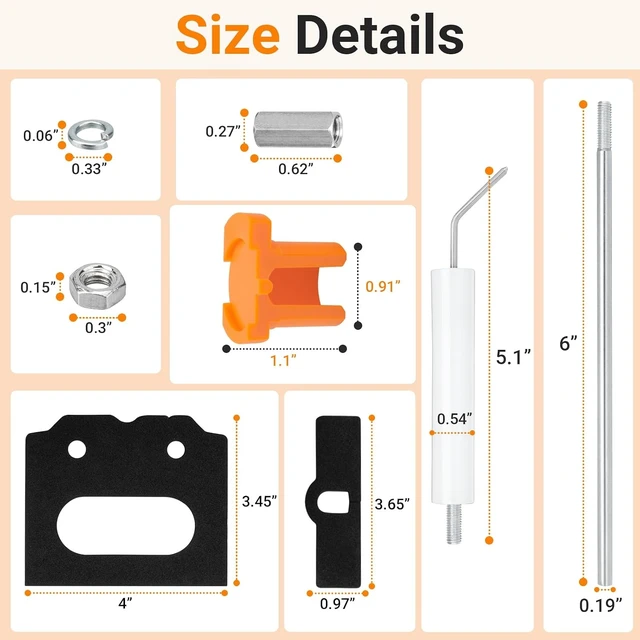 Alt view image 2 of 7 - 5780 Electrode Insulator Assembly & Z2000 Setting Gauge for Beckett