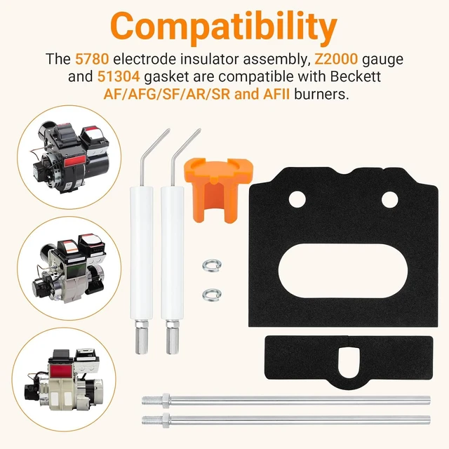Alt view image 3 of 7 - 5780 Electrode Insulator Assembly & Z2000 Setting Gauge for Beckett