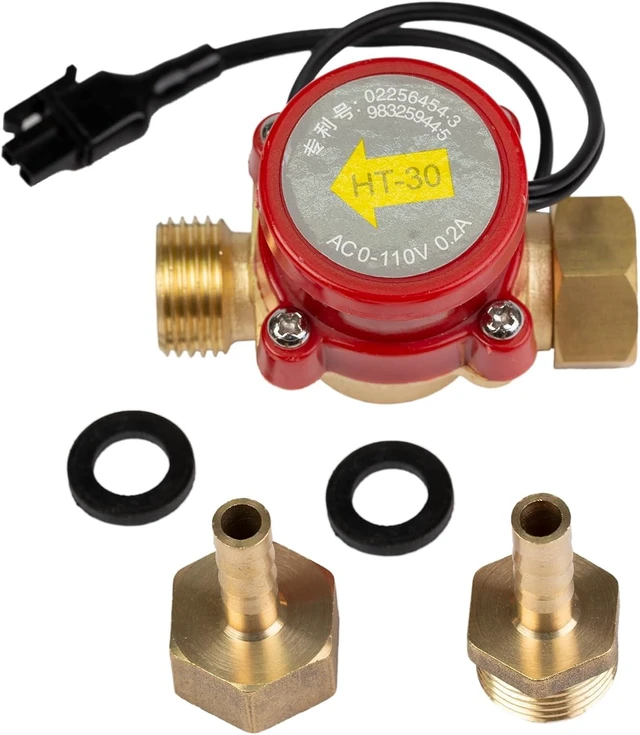 Alt view image 2 of 6 - Water Flow Switch Sensor, DC 0-110V, 10mm Caliber