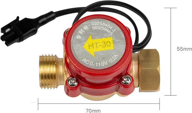 Alt view image 3 of 6 - Water Flow Switch Sensor, DC 0-110V, 10mm Caliber