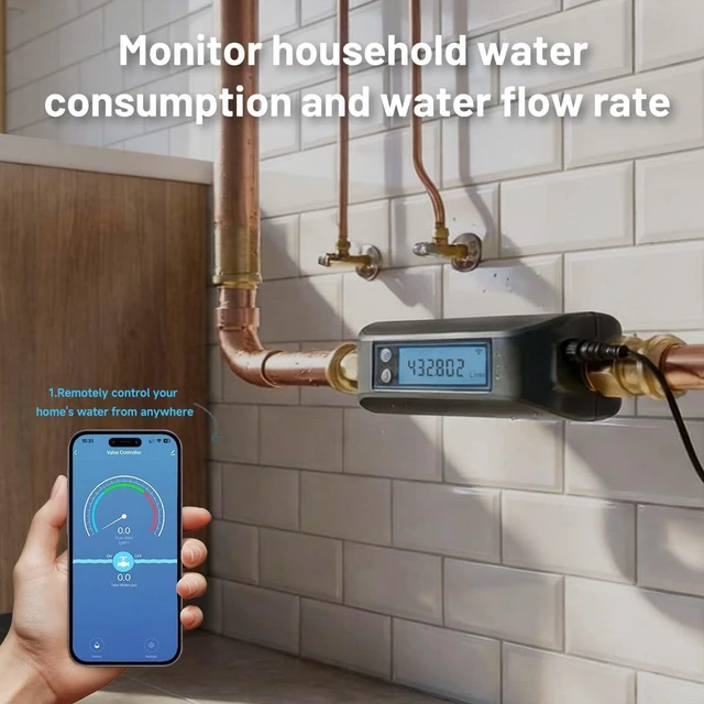 Alt view image 3 of 7 - 1" Water Flow Meter with 0.1gal/min Monitor Alarm