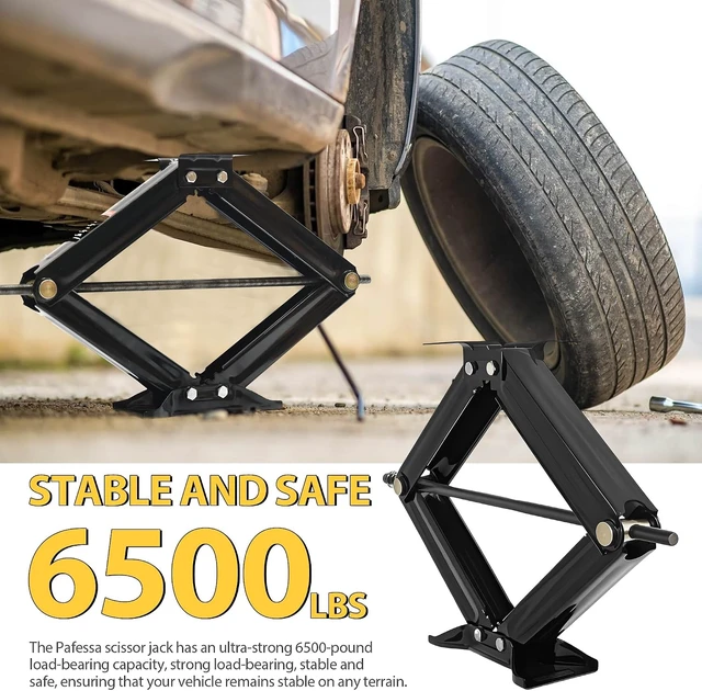 Alt view image 5 of 6 - 6500lb Heavy Duty RV Scissor Jack Stabilizer, 24" Leveling Jack for Trailer & Camper with Crank Handle