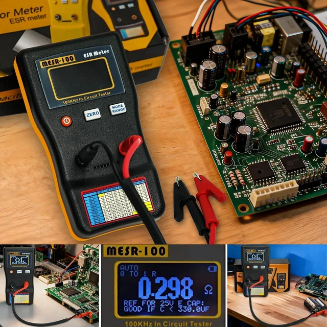 Alt view image 5 of 6 - MESR-100 V2 ESR Meter, Capacitor Tester & Low Ohm Meter, 0.01R-100R