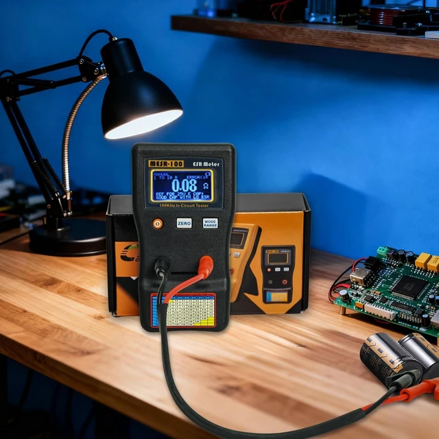 Alt view image 6 of 6 - MESR-100 V2 ESR Meter, Capacitor Tester & Low Ohm Meter, 0.01R-100R