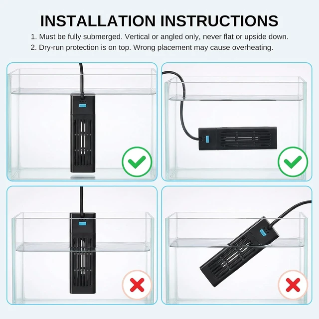 Alt view image 5 of 7 - 200W Submersible Aquarium Heater for 15-26 Gal Fish Tanks
