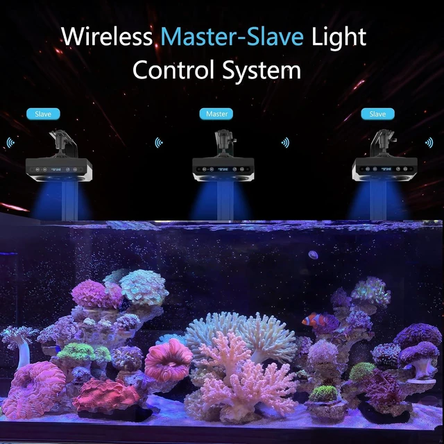 Alt view image 5 of 7 - 60W LED Reef Light for Saltwater Aquariums, Programmable Control