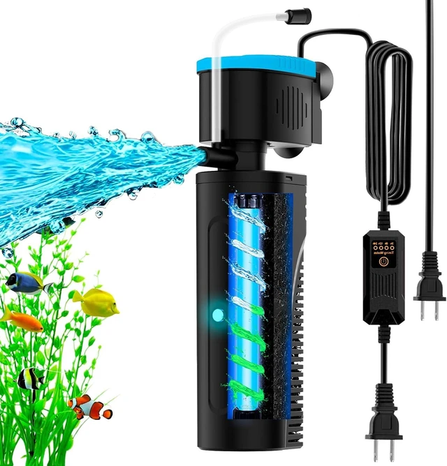 Main image of UV Aquarium Filter for Green Water Cleaning with Aeration & Rainfall Modes