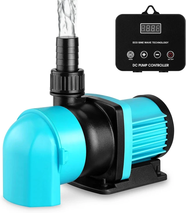 Main image of 1850GPH Aquarium Return Pump with LCD Controller, 55W DC 24V, 20 Speeds, Submersible & Inline