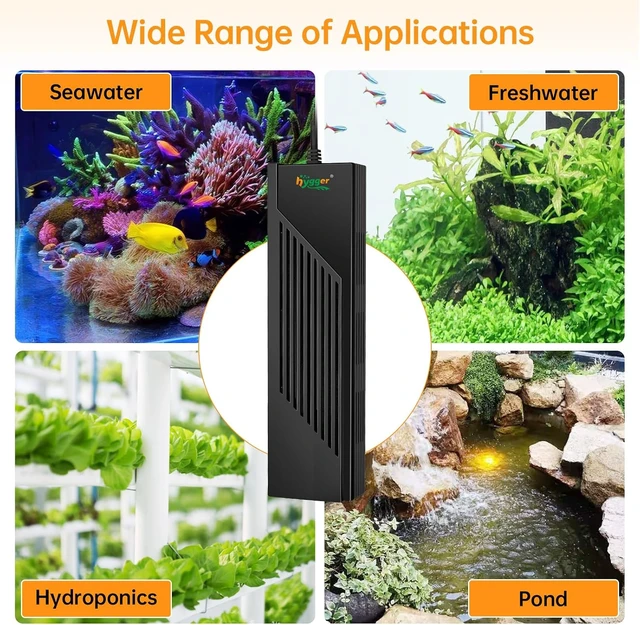 Alt view image 7 of 7 - 1000W Aquarium Heater with Intelligent Controller for 130-260 Gallon, Auto Shut-Off Out of Water, Freshwater & Saltwater
