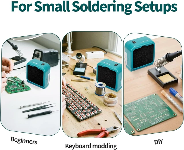 Alt view image 6 of 7 - 948DQ V Soldering Fume Extractor with Helping Hands & Dual Carbon Filters, 8 Filters for PCB Soldering