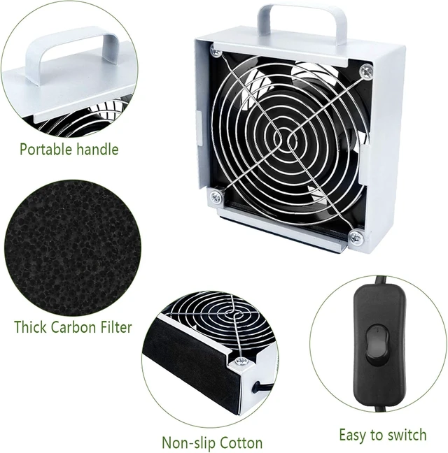 Alt view image 4 of 7 - Solder Smoke Absorber Fume Extractor Fan with Carbon Filter for Soldering & Rework Station