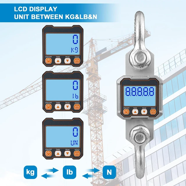 Alt view image 4 of 7 - 5000kg / 11000lb Digital Crane Scale with Remote Control, Industrial Heavy Duty