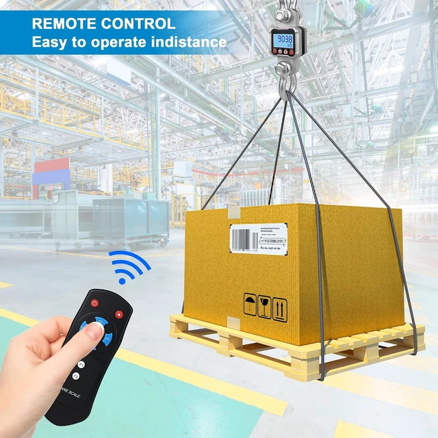 Alt view image 5 of 7 - 5000kg / 11000lb Digital Crane Scale with Remote Control, Industrial Heavy Duty