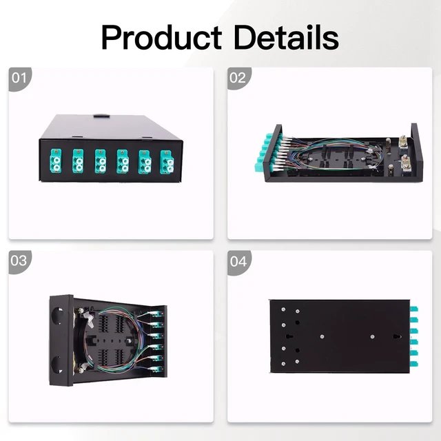 Alt view image 3 of 7 - 6-Port Wall Mount Fiber Enclosure with Spool, LC-MM OM3 Multimode Kit