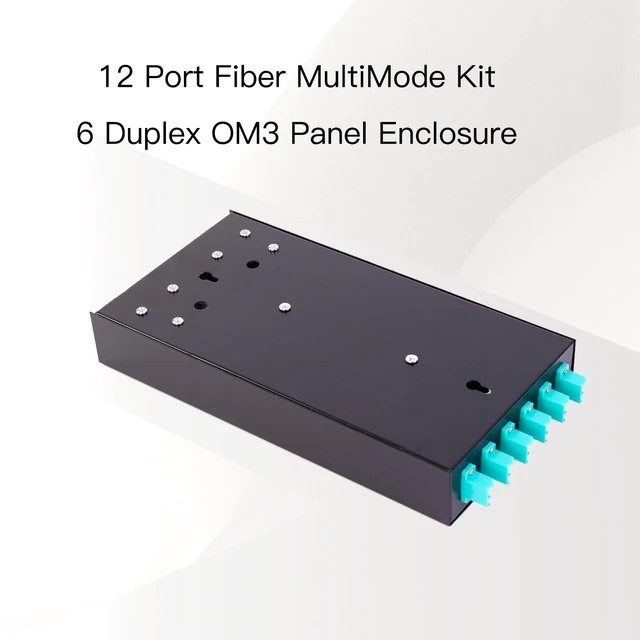 Alt view image 6 of 7 - 6-Port Wall Mount Fiber Enclosure with Spool, LC-MM OM3 Multimode Kit