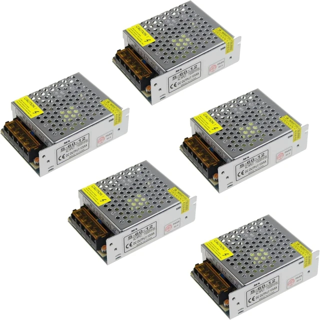 Main image of 12V 5A Switching Power Supply, AC 110V/220V to 12V Converter