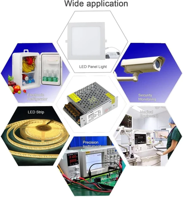 Alt view image 3 of 3 - 12V 5A Switching Power Supply, AC 110V/220V to 12V Converter
