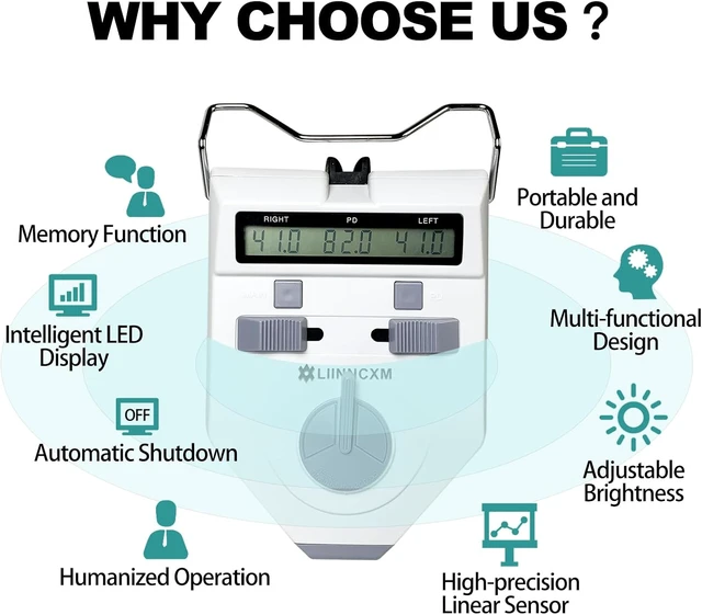 Alt view image 2 of 7 - Digital Pupillometer, Pupillary Distance Meter Ophthalmic Measuring Tool