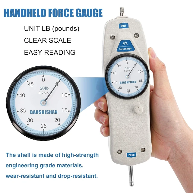 Alt view image 3 of 7 - 50lb Push-Pull Force Gauge with Calibration Certificate