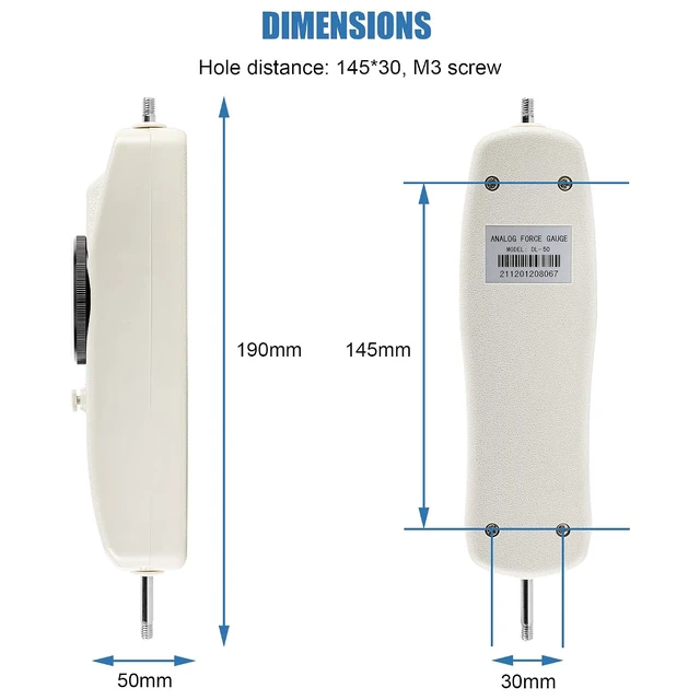 Alt view image 6 of 7 - 50lb Push-Pull Force Gauge with Calibration Certificate