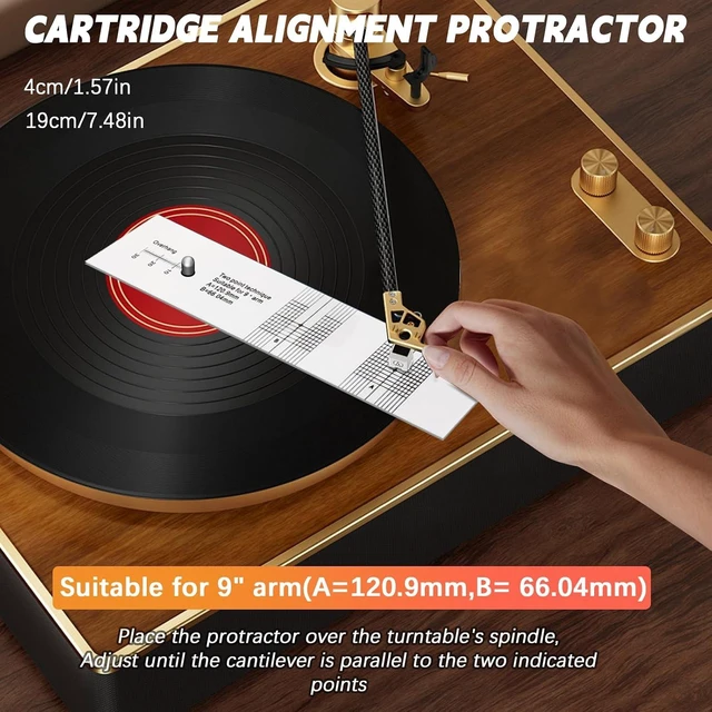 Alt view image 4 of 7 - 12-in-1 Vinyl Record Cleaning & Turntable Cartridge Alignment Kit with Digital Scale & Protractor