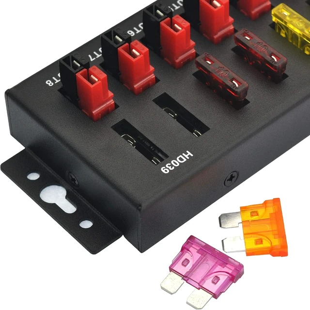 Alt view image 7 of 7 - 1-in 8-Out 40Amp Power Splitter Distributor Module