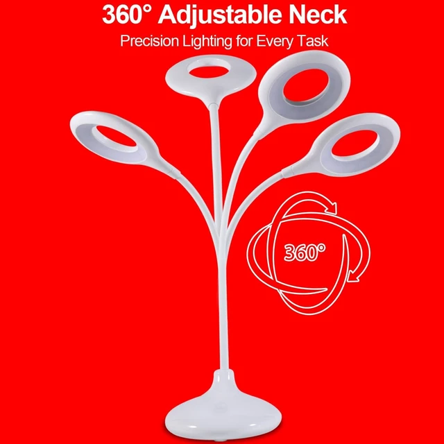 Alt view image 7 of 7 - 670nm Red Light Reading Lamp with Zero Blue Light, Rechargeable Dimmable for Night Reading & Crafts