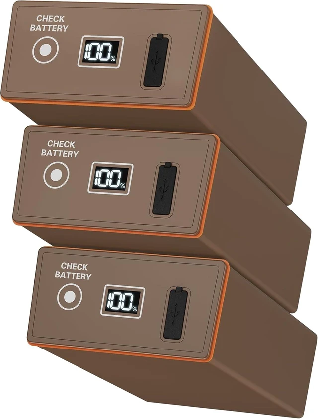 Main image of 3-Pack Rechargeable Battery for Moultrie Edge Trail Cameras with Digital Display, 20W PD Fast Charging