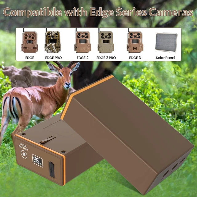 Alt view image 2 of 7 - 3-Pack Rechargeable Battery for Moultrie Edge Trail Cameras with Digital Display, 20W PD Fast Charging