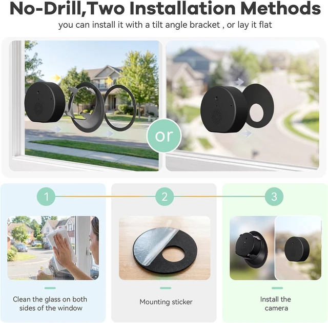Alt view image 2 of 7 - 2.5K/4MP Indoor Wireless Window Security Camera