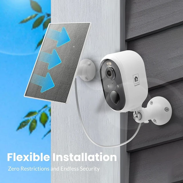 Alt view image 2 of 7 - 2K Solar Wireless Outdoor Security Camera with Color Night Vision & PIR Motion Detection, Light & Sound Alarm