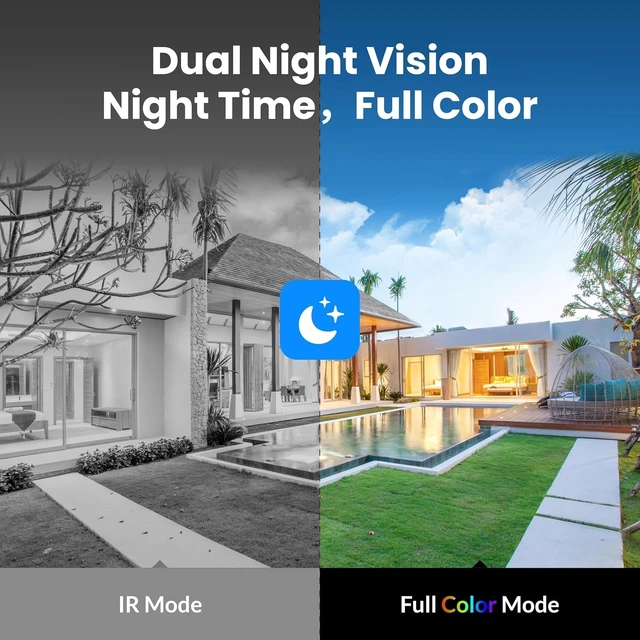 Alt view image 4 of 7 - 2K Solar Wireless Outdoor Security Camera with Color Night Vision & PIR Motion Detection, Light & Sound Alarm
