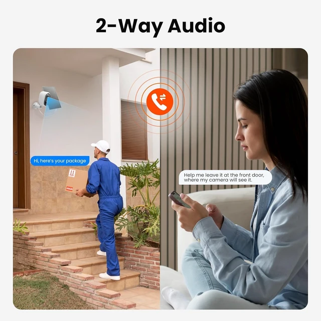Alt view image 5 of 7 - 2K Solar Wireless Outdoor Security Camera with Color Night Vision & PIR Motion Detection, Light & Sound Alarm