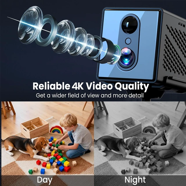 Alt view image 5 of 7 - 2026 Upgraded 4K Mini Spy Camera with 5GHz WiFi, Night Vision & Motion Detection, Indoor Nanny Cam