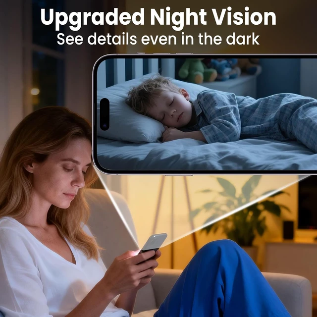 Alt view image 7 of 7 - 2026 Upgraded 4K Mini Spy Camera with 5GHz WiFi, Night Vision & Motion Detection, Indoor Nanny Cam