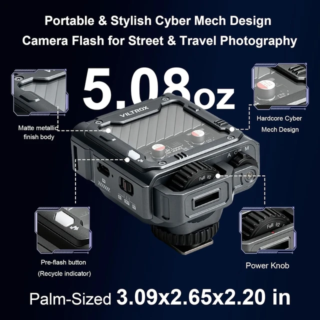 Alt view image 6 of 7 - Z3-S 26Ws TTL Mini Flash Speedlite, GN16 1800mAh, 1s Rapid Recycle with Diffuser