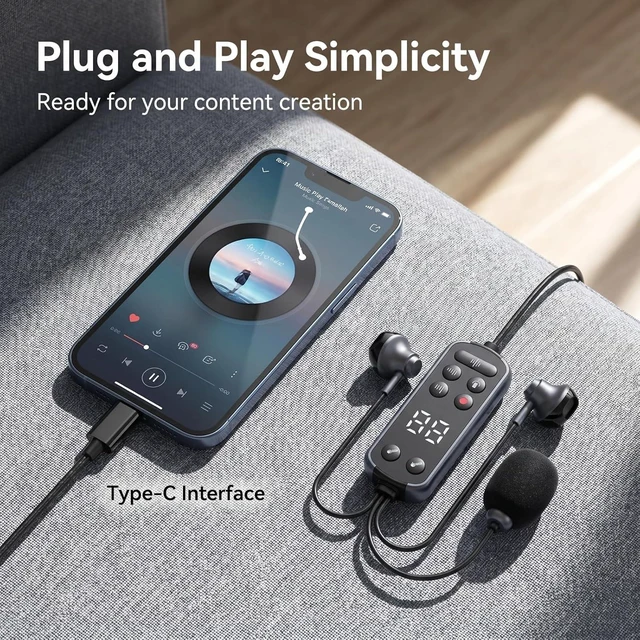 Alt view image 6 of 7 - Wired Karaoke Sound Card Headset with Mic for TikTok Live Streaming